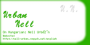 urban nell business card